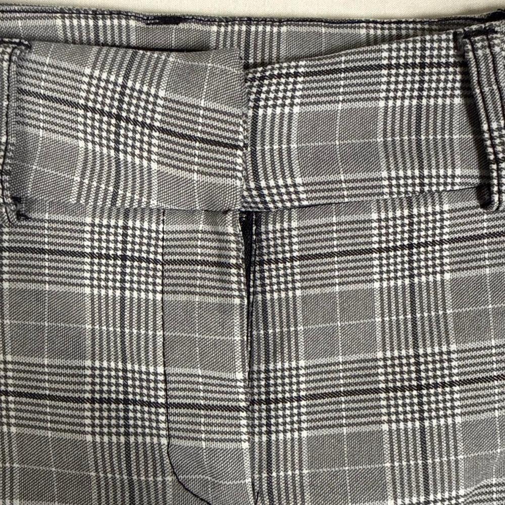 Chocolate Usa Skim Black White Gray Striped Stretch Pants Womens Small